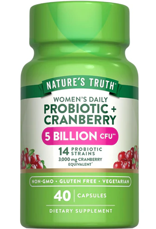 PROBIOTICS FOR WOMEN WITH CRANBERRY 5 BILLION - 40 Capsules PROBIOTICS FOR WOMEN WITH CRANBERRY 5 BILLION - 40 Capsules